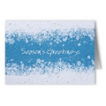 Plantable Seed Paper Holiday Greeting Card - - Seasons Greetings (Frost and Snowflakes)